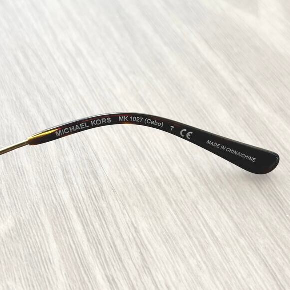 Michael Kors Sunglasses Cabo MK1027 11936G Pale Gold Tone Silver